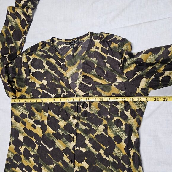 Lafayette 148 New York 100% Silk Top Blouse Shirt Women Size 12 - Picture 9 of 14